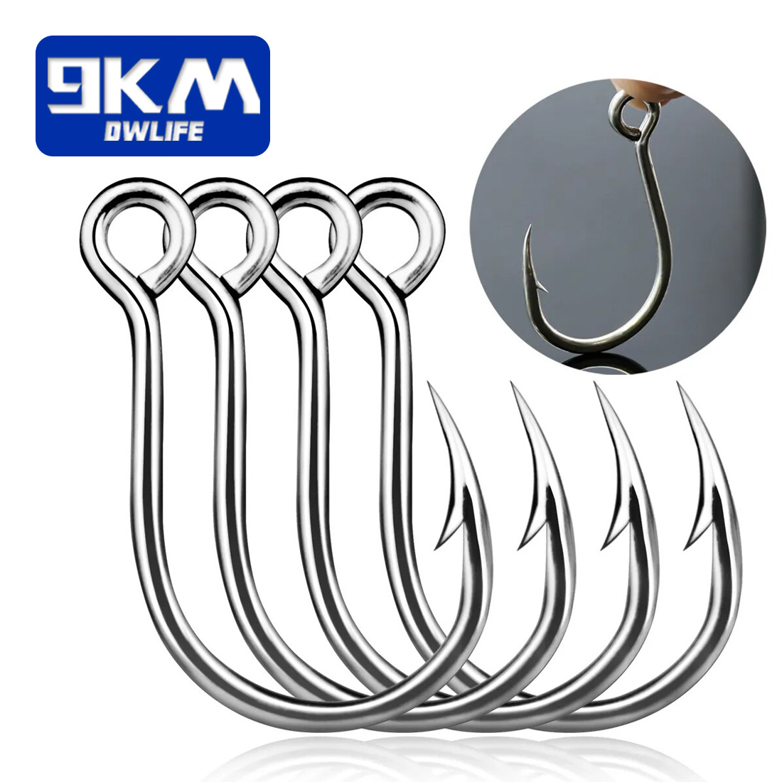 Fishing Hook Offset - 9KM Móc Câu Cá 25 Con