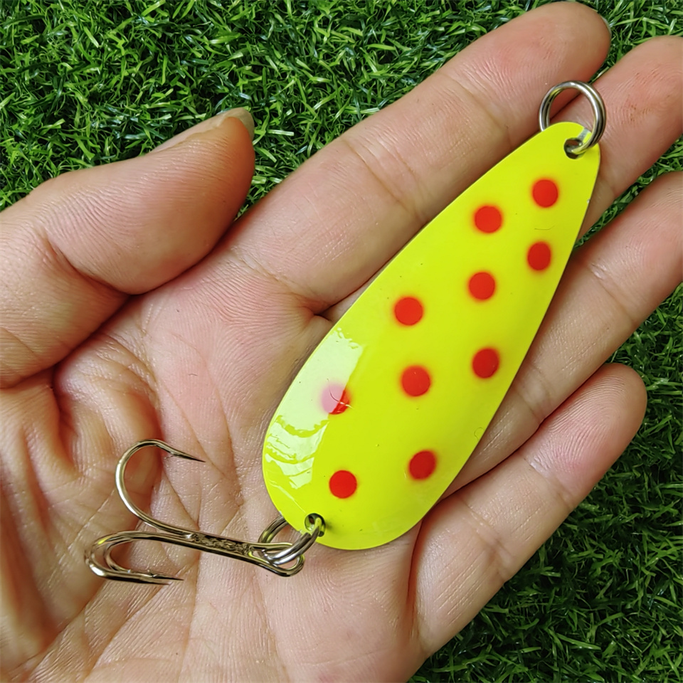 1PCS Spinner Spoon Lure 27G 19 - đánh giá và giá Fishing Hook Treble