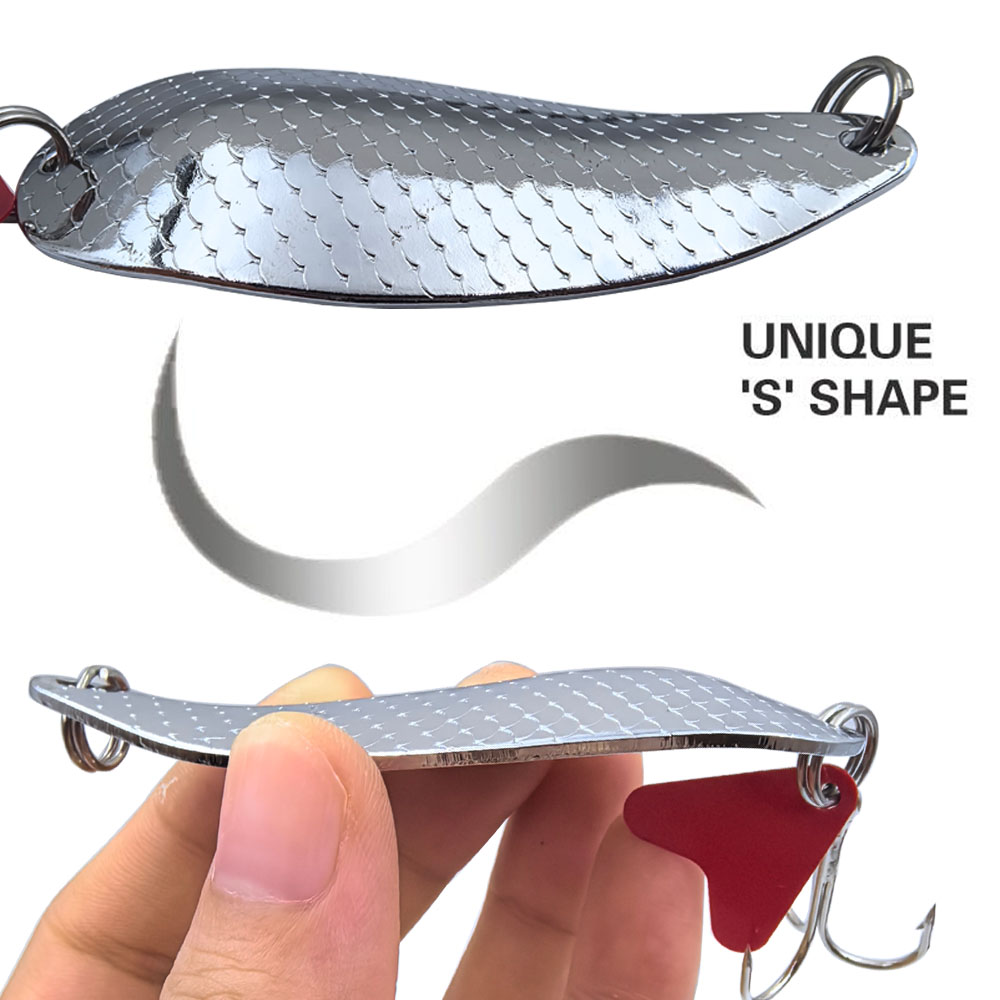 Trout Fishing Spoons Lure Silv - đánh giá và giá Fishing Hook Treble