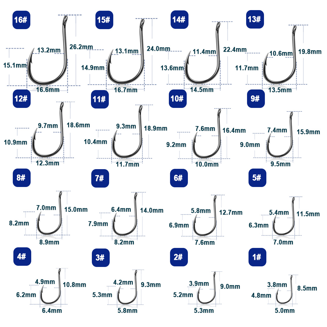 9KM Iseama Fishing Hooks 50~20 - đánh giá và giá Fishing Hook Offset