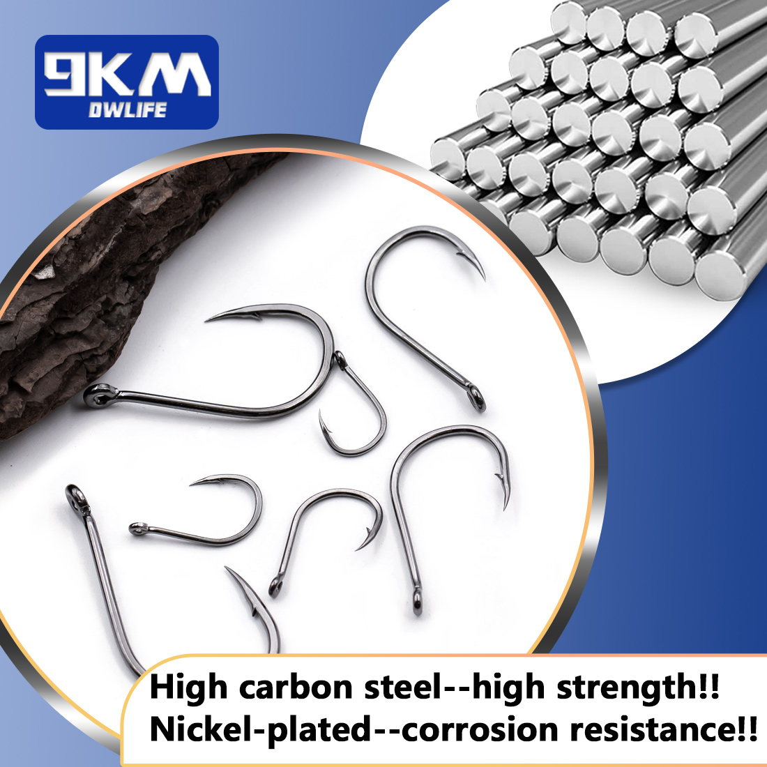 9KM Iseama Fishing Hooks 50~20 - đánh giá và giá Fishing Hook Offset
