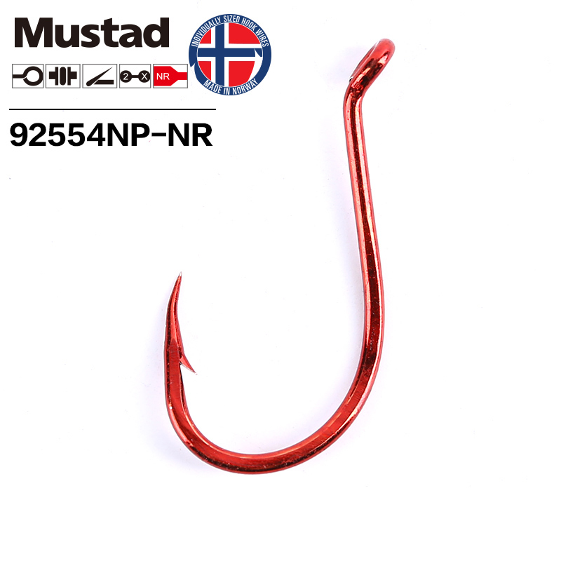 Mustad Đỏ Lớn 2X Tự Sát Thép C - đánh giá và giá Fishing Hook Offset
